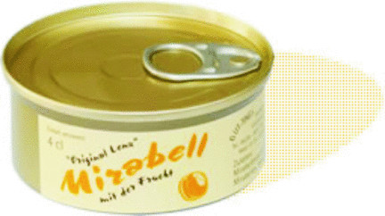 Mirabell "Das Original" mit der Mirabellenfrucht, 50 Dosen im Karton, Doseninhalt 4 cl